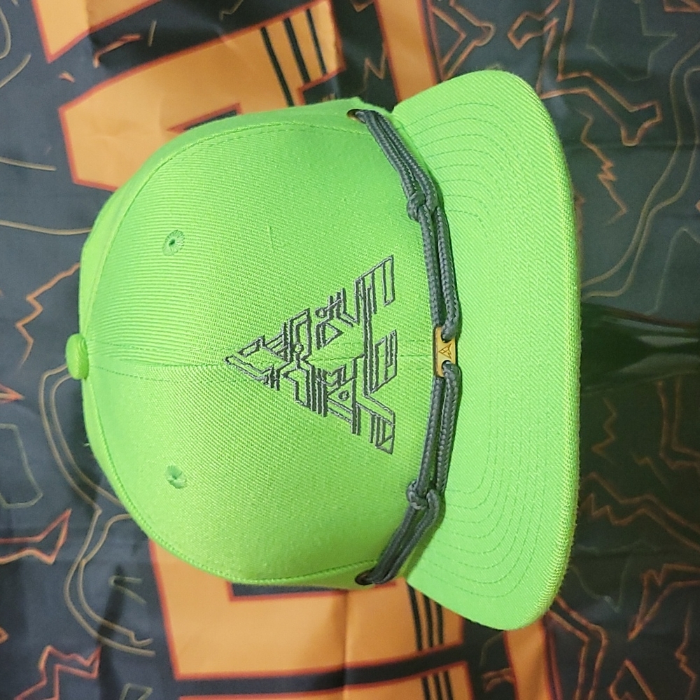 Findlay Hats Snapback Digi Year 1 Lime Green Gray Crown